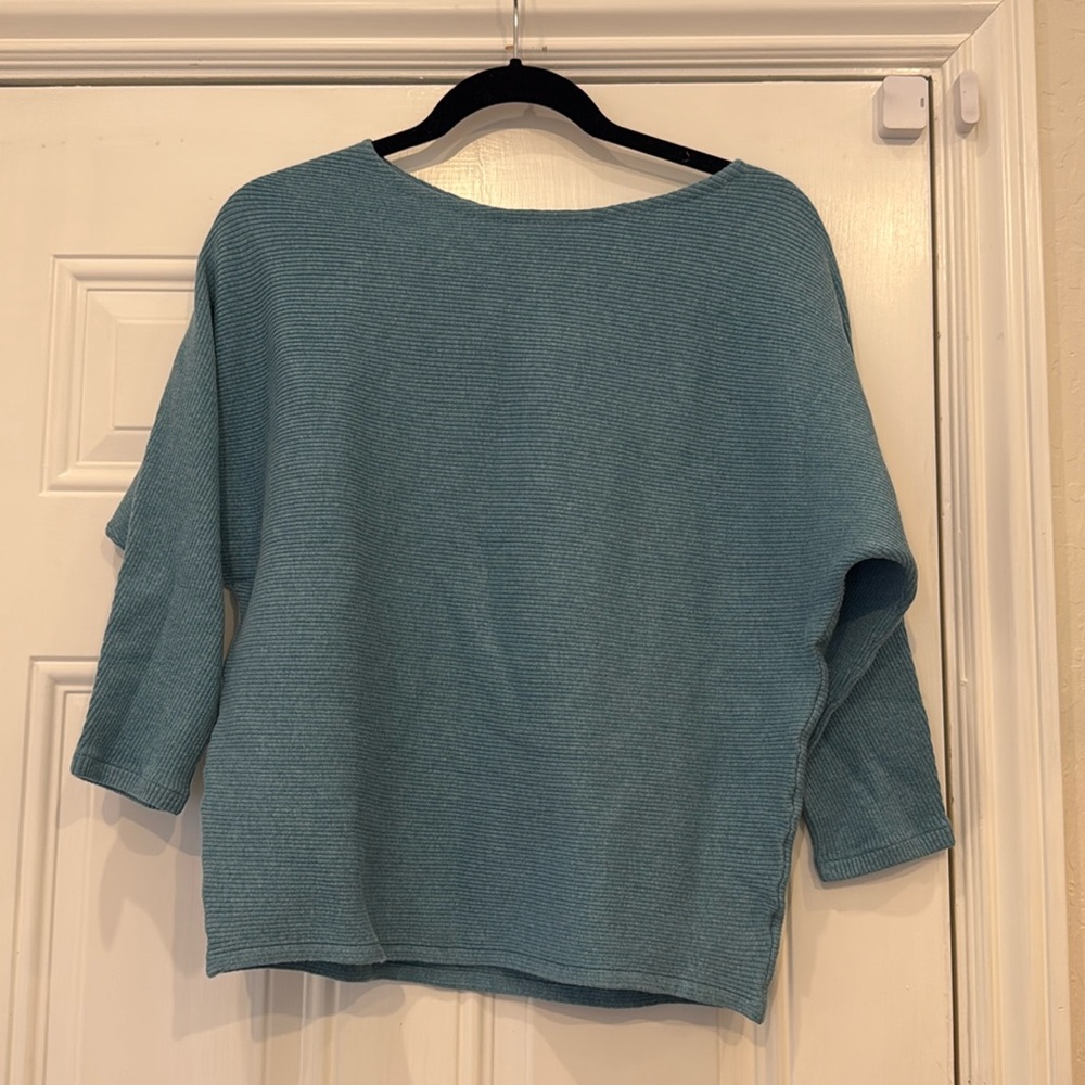 R Label The Reset Ribbed 3/4 Sleeve Pullover